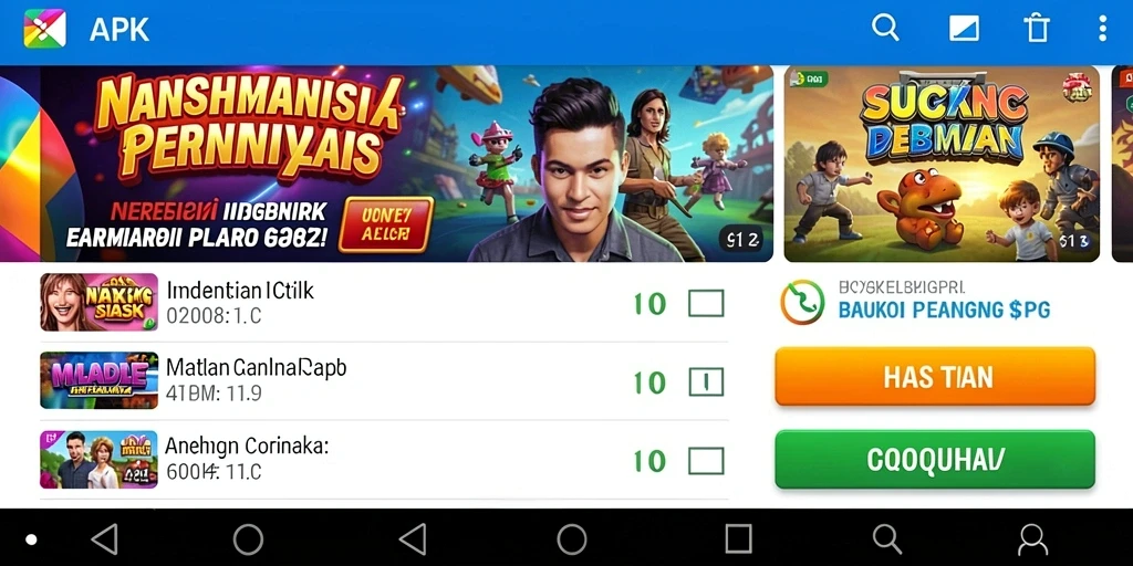 Tampilan antarmuka permainan yang menarik.