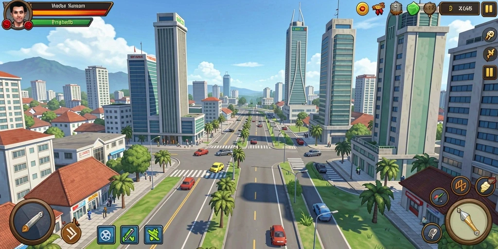 Screenshot fitur karakter dengan desain menarik.