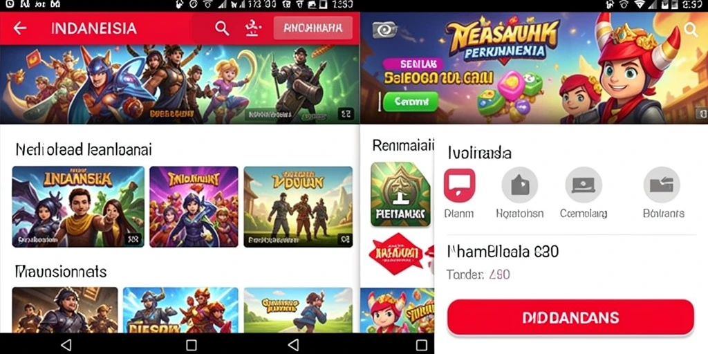 Tampilan antarmuka game yang menarik dan user-friendly.