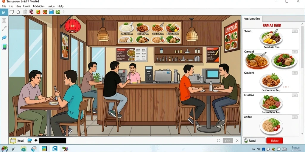 Tampilan awal permainan yang menarik dan mudah dipahami.