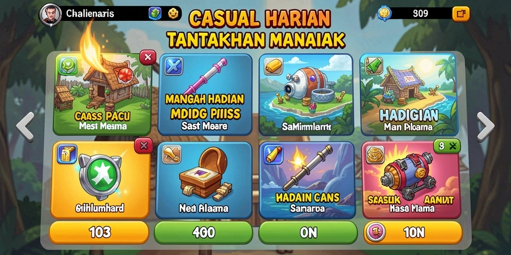 Tampilan awal yang menarik untuk memulai permainan.